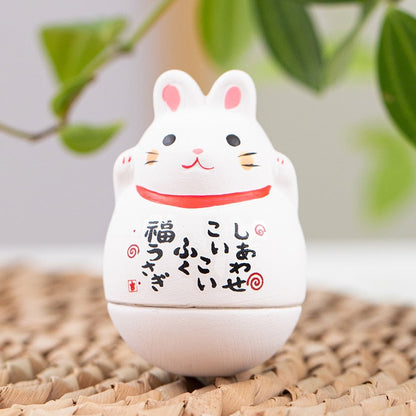 Японская керамическая ремесла Daruma Crafts Cartoon Lucky Cat Fortune Ornament Landscape Home Decor Accessories Подарки