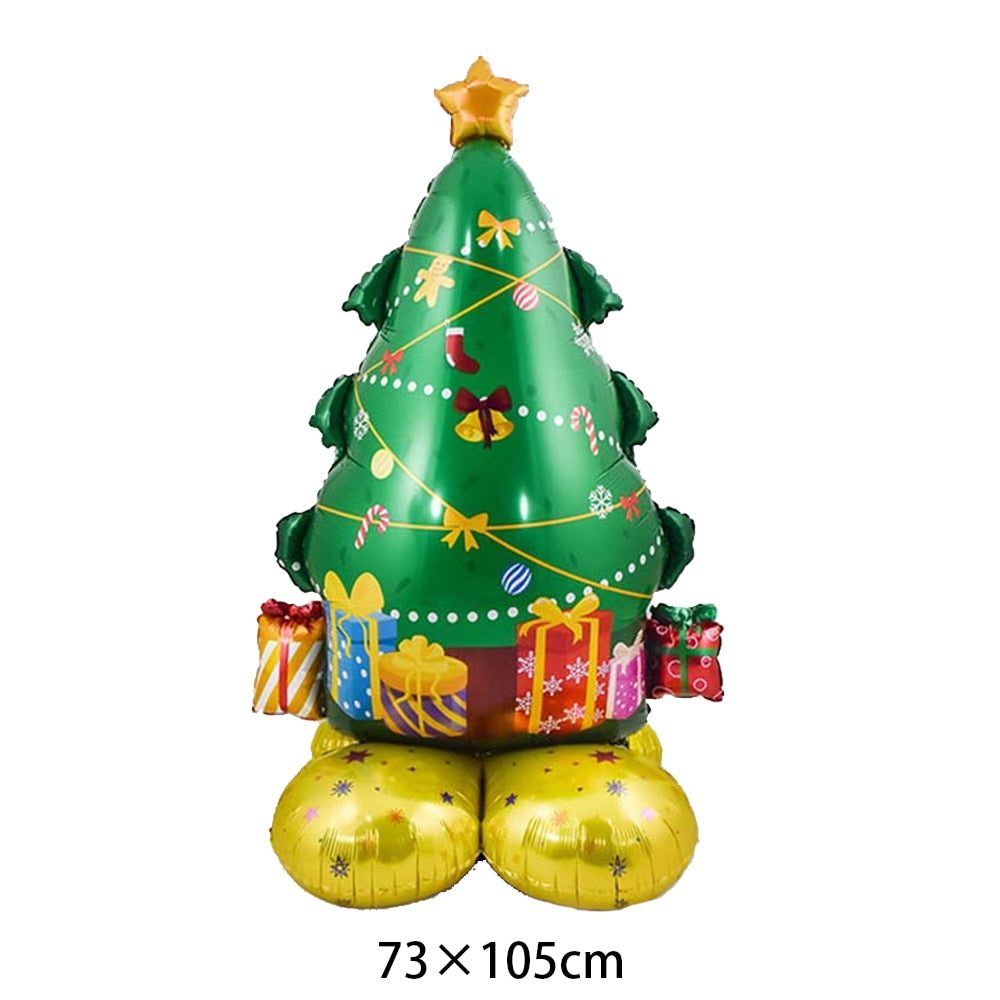 Noel Folyo Noel Baba Balonları Kardan Adam Noel Ağacı Balonları Noel Şişme Parti Dekorasyonları Ev Partisi Dekor
