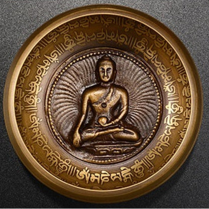12cm Nepal håndlagde sangskåler sett Buddha Mantra Design Tibetan Sound Bowl for Yoga Chanting Meditation Decoracion