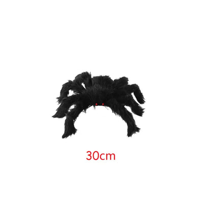 90/150/200 cm svart skrämmande jätte spindel enorma spindlar webb halloween dekoration rekvisita spökade hus semester utomhus jättedekoration