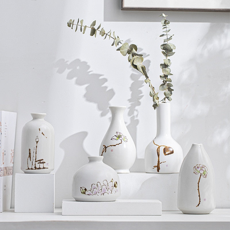 Keramisk duftflaske kreativt hjem mini keramisk vase dekoration hydroponiske blomster