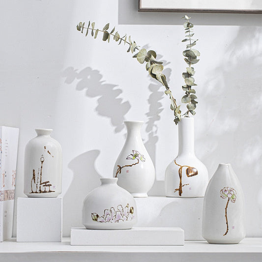 Bottiglia di fragranze in ceramica Creative Home Mini vaso ceramico decorazione idroponica fiori
