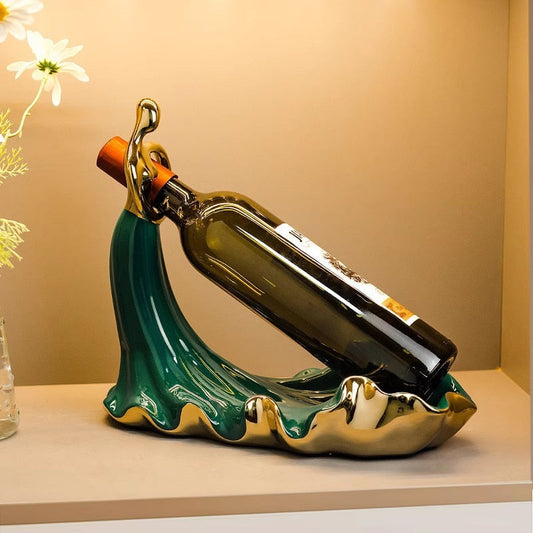 Decoração de casa abstrata mulher garrafa de vinhos suporte para porcelana artesanato de luxo de luxo com mesa de ornamentos de gabinete de TV Presente de decoração