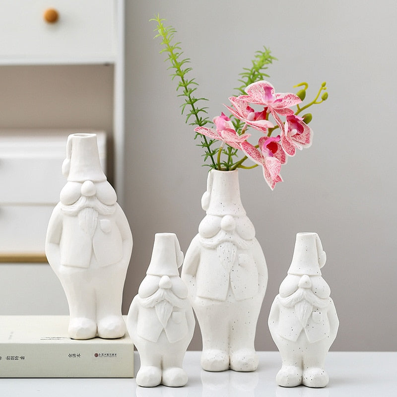 Vase de décoration de noël en céramique, décoration de père noël, pour la maison, pour la chambre, Vase créatif, décoration de Festival, 2023 