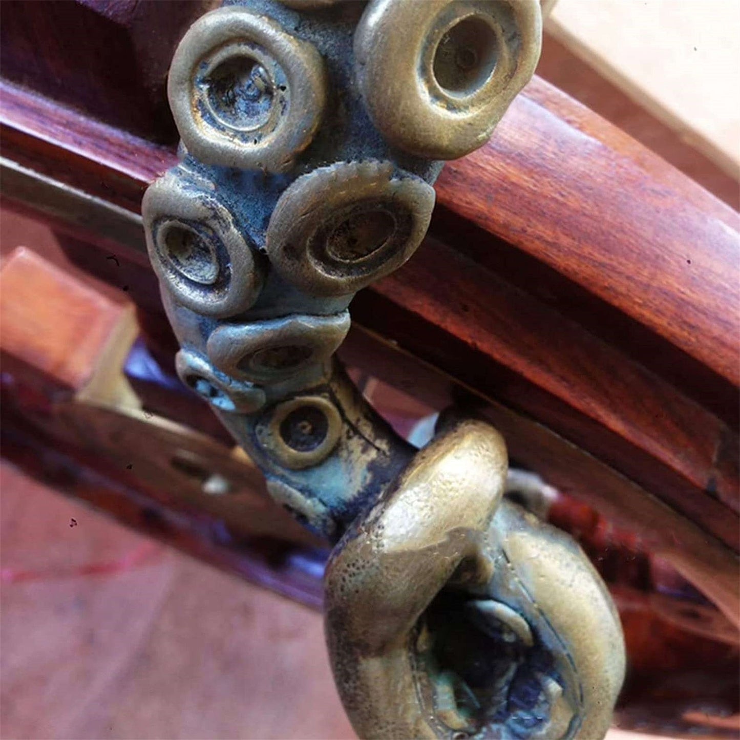 Kenop pintu gurita retro pegangan punk gurita gurita pintu tentakel menangani makhluk lautan dalam dekoratif resin pintu pengetuk patung