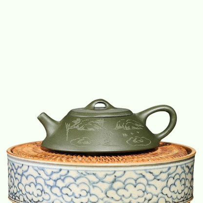 Yixing Teh Pot Pot Purple Clay Filter Stone Scoop Teapot Beauty Kettle Raw Ore Boutique Boutique Tea Set disesuaikan 120ml