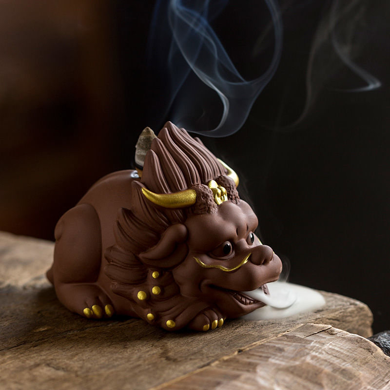 Keramikkdekorasjon for hjemmelaget røkelse brennere voks peis pinner holder Buddha duftprodukter dekor hage