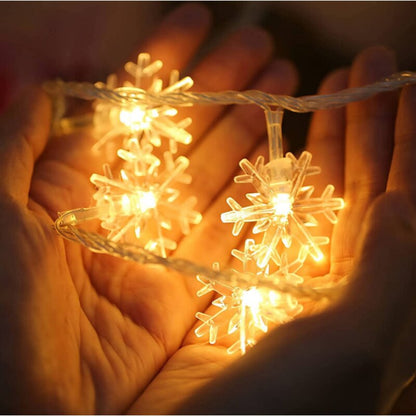 3M 20Led Snowflake Led String Lights Kerst ornamenten Home Kerstboom Hangende decoratie Navidad Noel Nieuwjaarscadeaus 2023