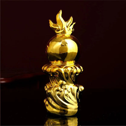30cm iyi şanslı Altın Ejderha Çin Zodyak Oniki Heykel Altın Ejderha Heykeli Hayvanlar Heykel Figürler Masaüstü Dekorasyon