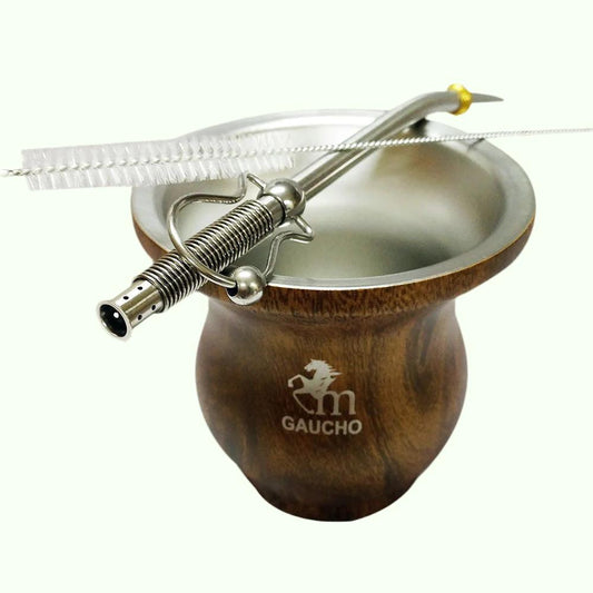 1 PC/Lot Stainless Yerba Mate Gourds Cups 8 Oz Double Wall Heat Insulation With Removable Filter Straw & Cleaning Brush