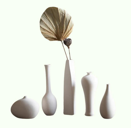Vase en céramique givrée blanche, 1 pièce, ornements, décoration de maison, Vase à fleurs en céramique, accessoires de photographie de mariage
