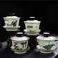 Service à thé Gaiwan, peinture de paysage chinois créatif de 150ml, service à thé en céramique, théière, tasses à thé de cérémonie de thé
