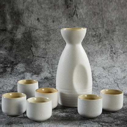 Gaya Jepang Labu Pinggul Vintage Keramik Sake Pot Cups Set Rumah Kantor Dapur Piala Liquor