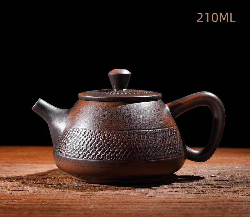 Retro high-end paars aardewerk teepot keramiek huishouden paarse klei enkele pot kung fu thee thee jump mes pure handgemaakte theepot