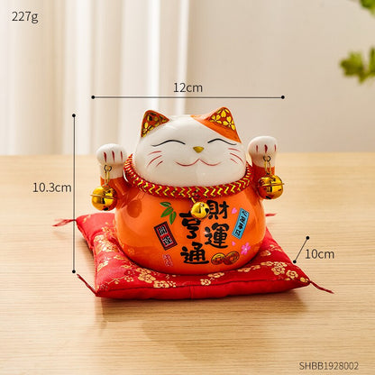Творческая комната Керамика Манеки Неко Пигги Банк Японский Счастливый кот фэн Шуи домой Фортуна Деньги ящик для гостиной