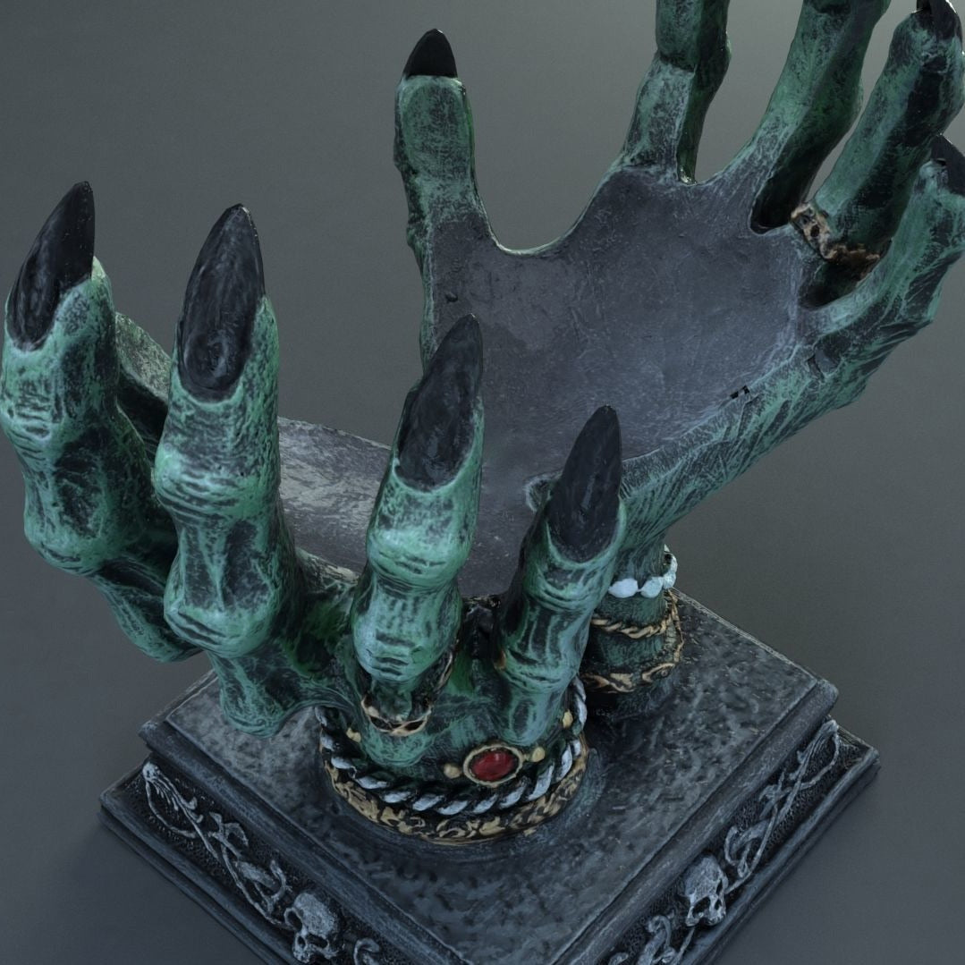 Ďábelská ruční krystalová koule na stolní dekorační úložiště čarodějnice tarot halloween ornament