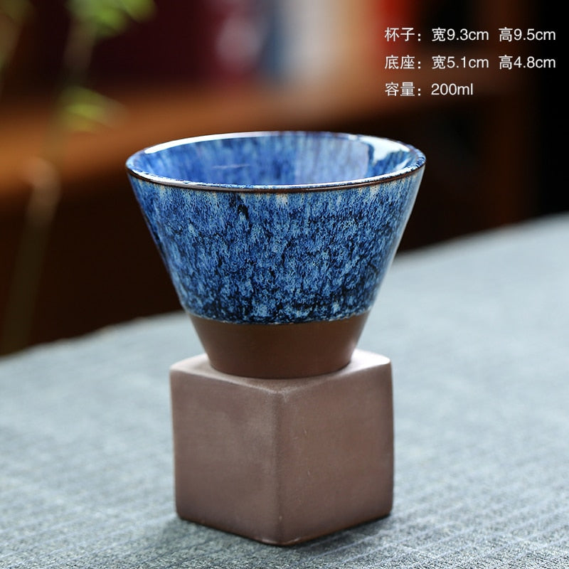 1pcs 200ml 공포 컵 석기 석기 창조적 인 빈티지 크라믹 커피 컵 컵 워터 컵 컵 업그레이드