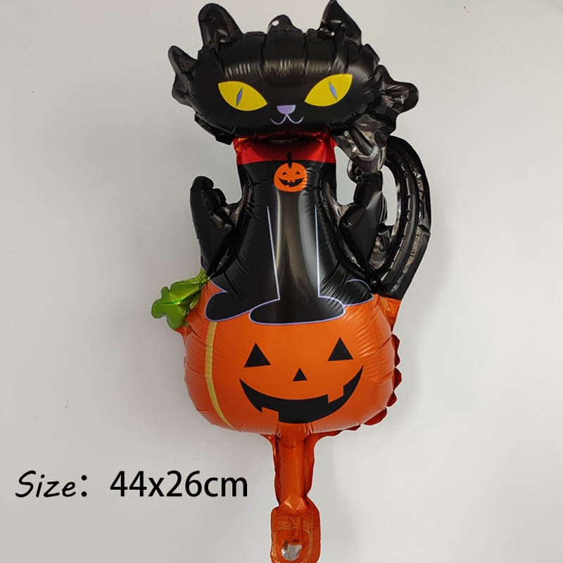 Obrovské stálé Halloweenské dýňové duchové balóny čarodějnice Bat Spider Fólie Ballon nafukovací děti hračky globos halloween party zásoby