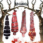 Ensemble d'accessoires de cadavre d'halloween 59 pouces, décoration de linceul effrayant pour cour extérieure, sac de corps sanglant d'horreur, décorations suspendues de maison hantée 