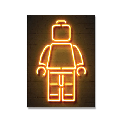 Modern Neon Sign Mona Lisa Poster Robot Artwork Canvas Painting Racing Print Abstract Wall Picture Game Room Slaapkamer Decoratie