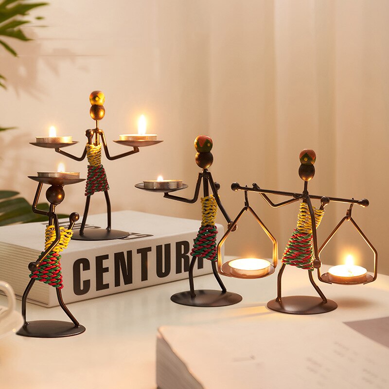 Partes de velas de hierro Decoración para el hogar Candalos creativos Accesorios de decoración de la fiesta