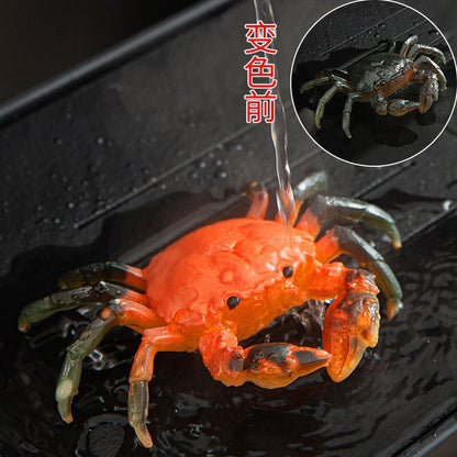 Color Change Crab Tea Pet OrnamentsCreative Personality Can Raise Tea Play TeaCeremony Boutique Tea Set Accessories