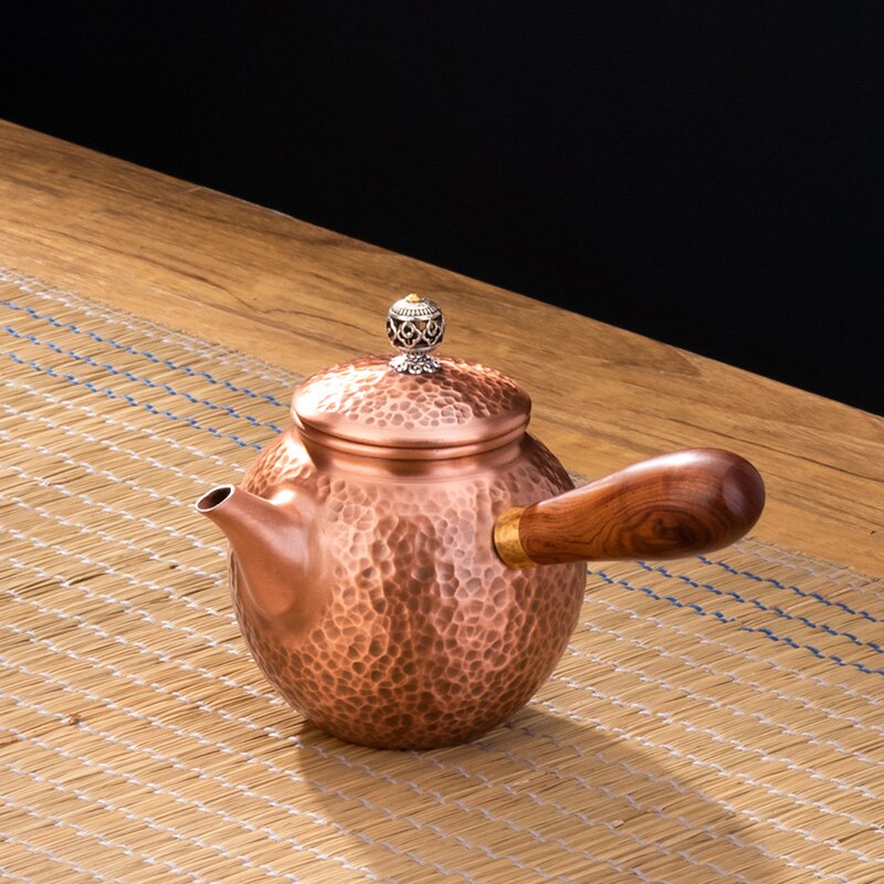 Czerwona miedziana czajniczka chińska ceremonia herbaty ręcznie robione czysta herbata kung fu herbata miedziana retro retro keep in Good Health Terba Kettle