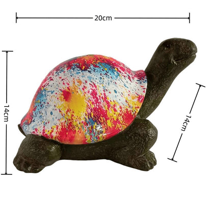 Ornamento de tortuga de resina Colorido Transferencia de agua Estatua de tortuga Decoración del hogar Room Graffiti Ornament Gifts