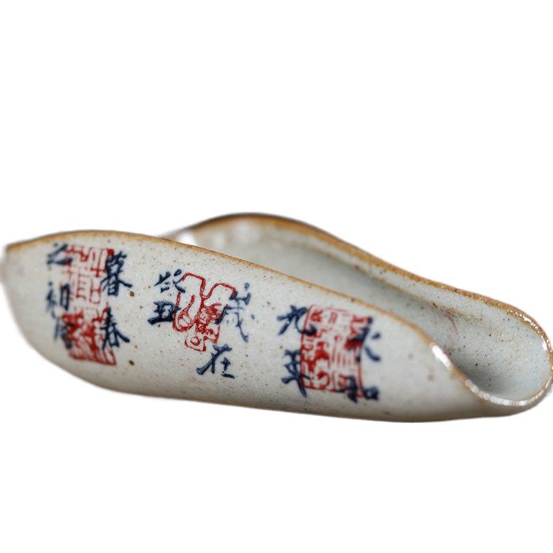 1Piece Pottery Tea Holder Spoon Tangan PaintedSpare Accessories Perniagaan Hadiah Porselin Berkualiti Tinggi
