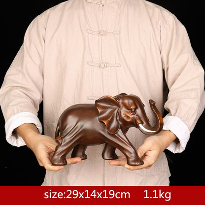 Feng Shui Elegant Elephant -hartsi -patsas Lucky Wealth Fealghburine Crafts -koristeet Lahja kotitoimiston työpöydän sisustus