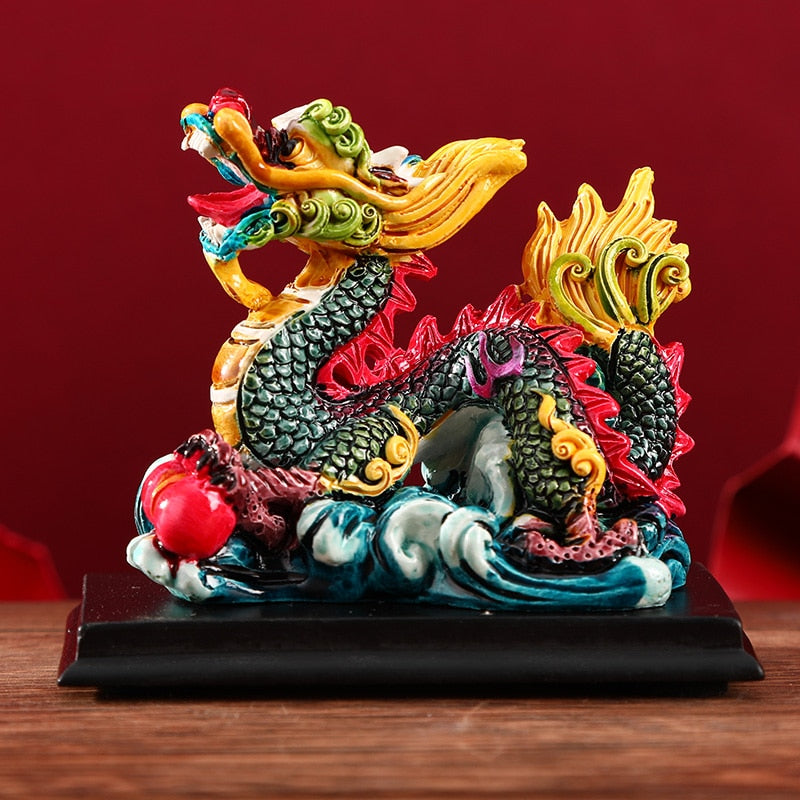 Características de estilo chino Ciudad prohibida Cultural y creativo Dragón Lion Souvenir Ornament Joyería creativa Regalo