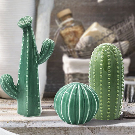 Decorazione orientale 2023 decorazioni per camera Cactus verde casa estetica estetica cactus decorazioni per decori per la casa presenta cactus in ceramica