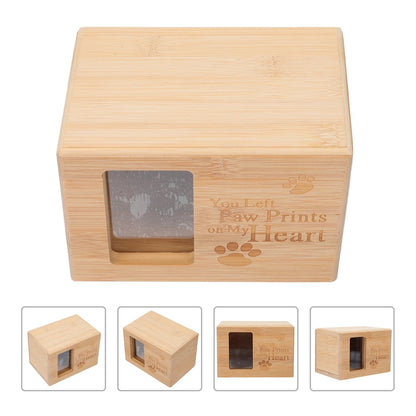 Cremation Urn Pet Cinerary Casket Wood Memorial Box Ashes Keepsake Small Animals Pet Cats Dogs Funeral Supply