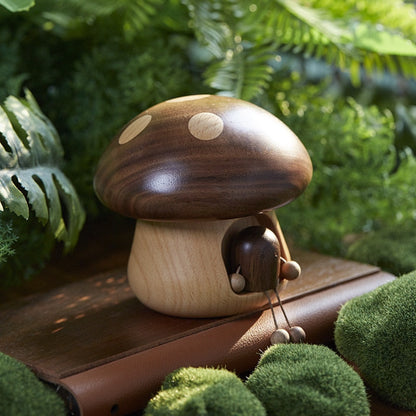 Creatieve houten muziekbox Mushroom Music Box Home Decoratie Woonkamer Decoratie Tabletop Decoratie