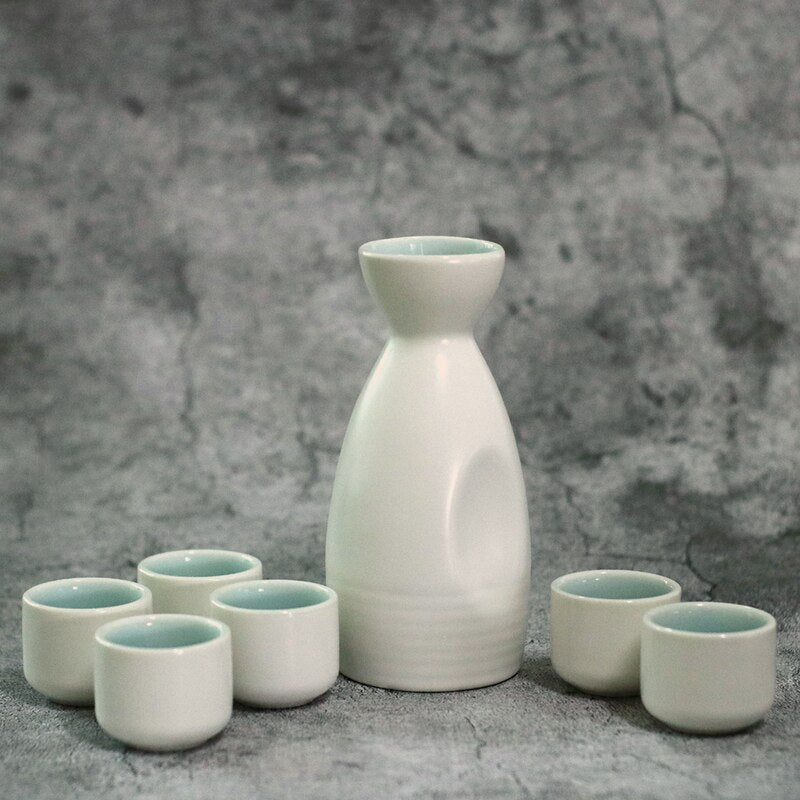 Japansk stil hofte kolber vintage keramiske sake pot kopper sett hjem kjøkken kontor flagon brennevin kopp