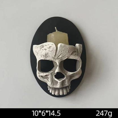 Halloweenská kostra svíčka Holder Home Skeleton svícna Holder Resin Resin Wall Visí ozdoba na plochu Desktop Obývací pokoj Dekor