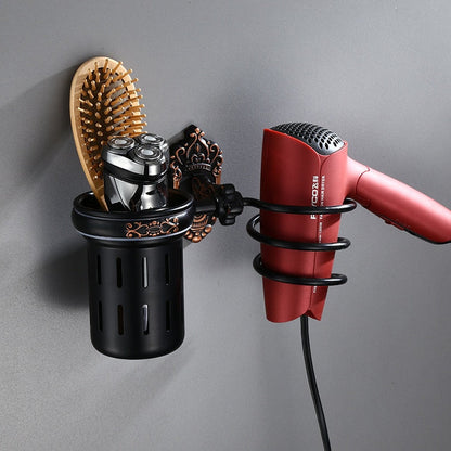 Pemegang Rambut Pemegang Aluminium Antik Bilik Mandi Antik Penyimpanan Kuku Percuma Rak Dinding Pemasangan Penganjur Spiral Stand Toothbrush