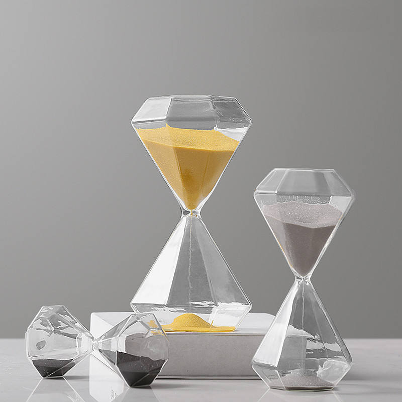 5-60 minutter Diamond Sand Clock Hourglass Sandglass Børn Gavesand Timer Husdekoration tilgængelig i flere farveindstillinger