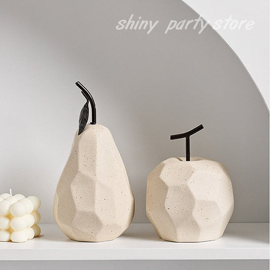 NUEVA INS Ceramic Decoración de pera de manzana Sala de estar simple Gabinete de televisión Descripción de la oficina Decoración del hogar Decoración de frutos
