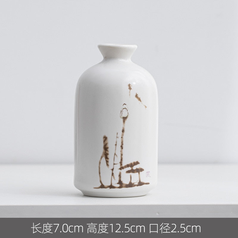 Ceramiczna butelka zapachowa Kreatywna domowa mini ceramiczna dekoracja wazonu hydroponiczne kwiaty