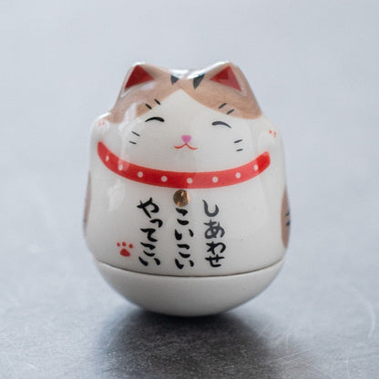 Japansk keramisk daruma hantverk tecknad film lycklig katt förmögenhet prydnad landskap hem dekor tillbehör gåvor vardagsrum dekoration
