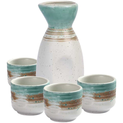 Sake Set Jepang Cangkir Botol Teh Teh Teh Keramik Porselen Gaya Gaya Kacamata Rasi Tembak Potongan Saki Pottery Accessories