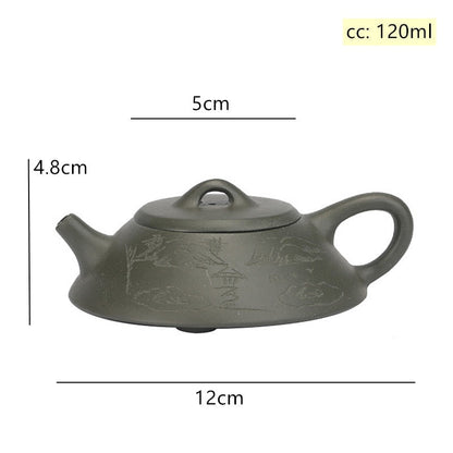 Yixing te pot lilla ler filter sten scoop tekande skønhed kedel rå malm håndlavet boutique te sæt tilpasset autentisk 120 ml