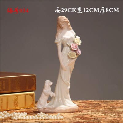 Ceramic Ballet Girl Statue Figurines Fairy Garden Skirt Modern Beauty Sculpture Wedding Decoration Interior Home Decor