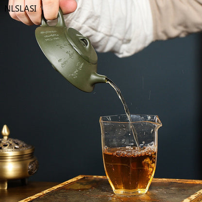 Yixing Tea Pot Purple Clay Filter Stop Scoop Beliche Beauty Kettle Raw Ore Ore Boutique Handmade Tea Conjunto de chá personalizado 120ml autêntico