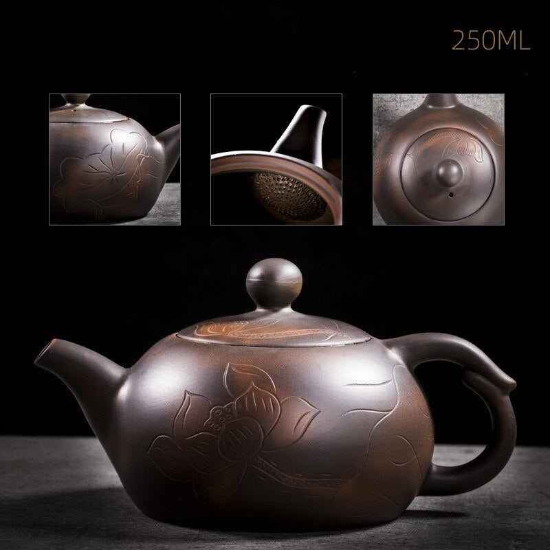 Jianshui – Pot de poterie violet en céramique, théière Kung Fu, bouilloire à thé, faite à la main, service à thé, petite théière, ensembles d'eau à thé