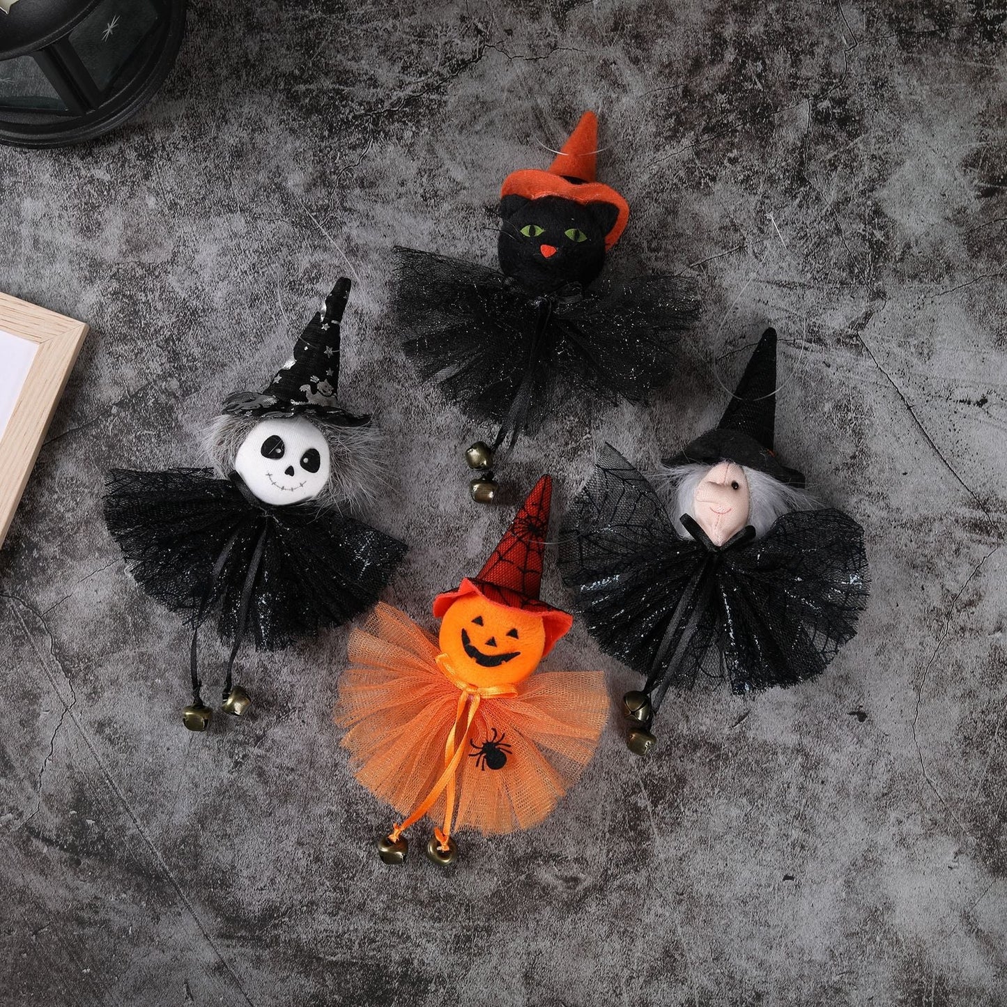 Pendentif citrouille fantôme sorcière chat noir, ornements suspendus effrayants, décoration de fête d'halloween pour la maison, 2023 
