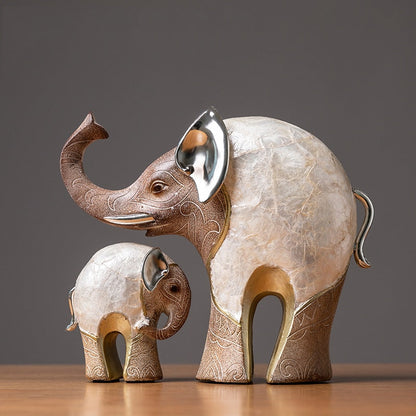 インドスタイルの装飾的な象の彫像オフィスデスクトップ装飾彫像家の装飾象の置物装飾レトロフィギュア