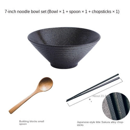 Japanse creatieve servies, commerciële bamboe hoed keramische kom, huishouden grote ramen, rijst, noedels, soepkom