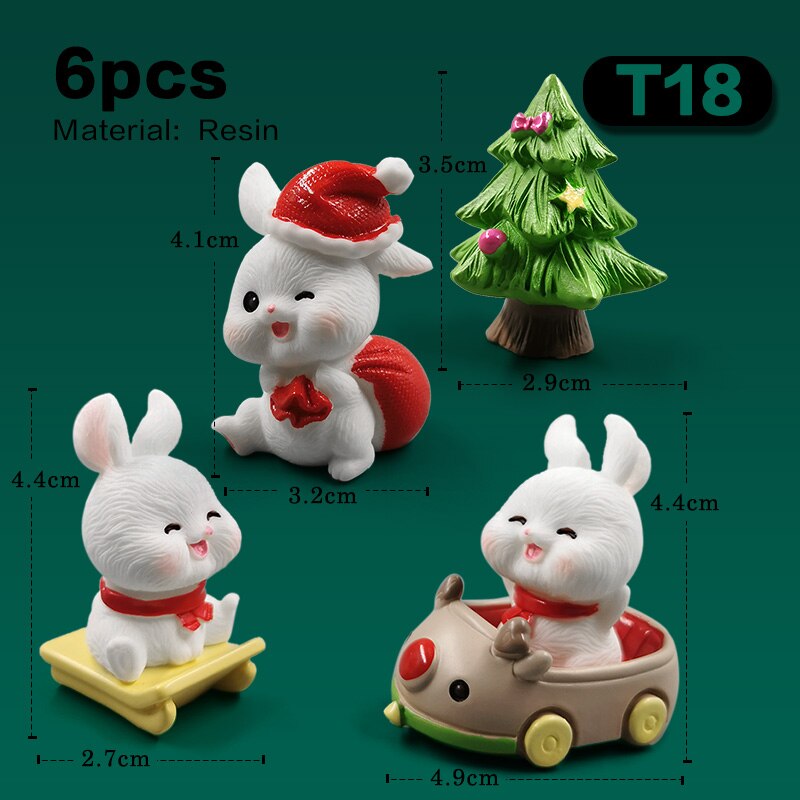 2023 heiße Weihnachten Ostern Kaninchen Figur Landschaft Hause Kawaii Room Decor Miniatur Fee Garten Dekoration Zubehör Moderne 
